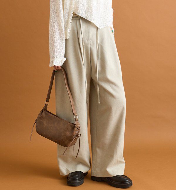  「ドロストダブルベルトパンツ」|チノ|