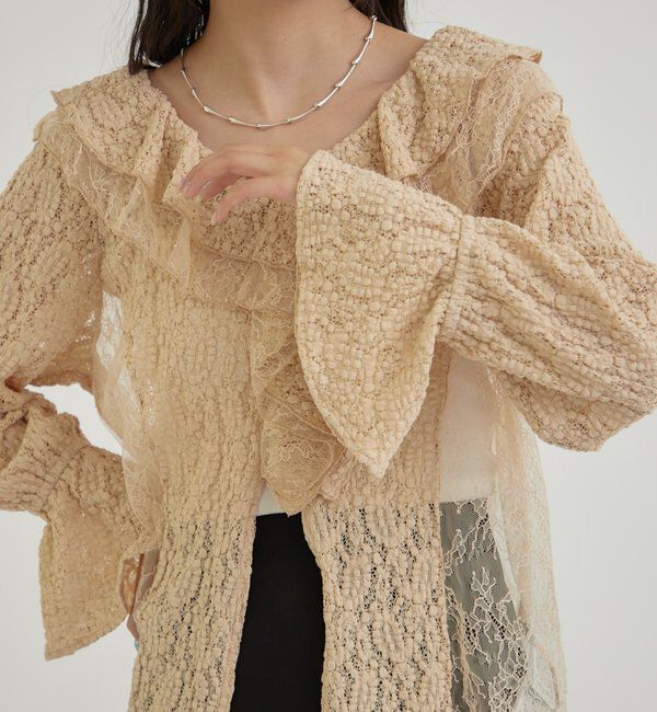  「レース切替ブラウス」|シャツ・ブラウス|