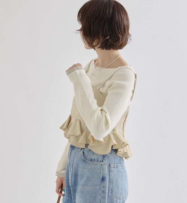 「ウェーブフリルビスチェ」|シャツ・ブラウス|