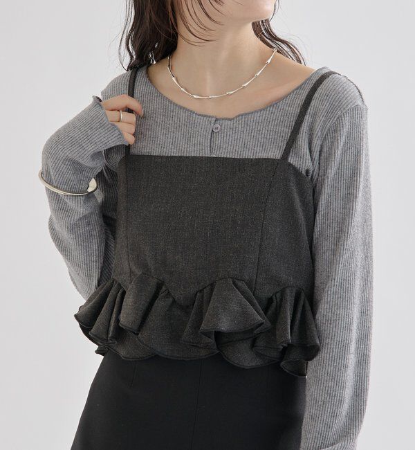  「ウェーブフリルビスチェ」|シャツ・ブラウス|