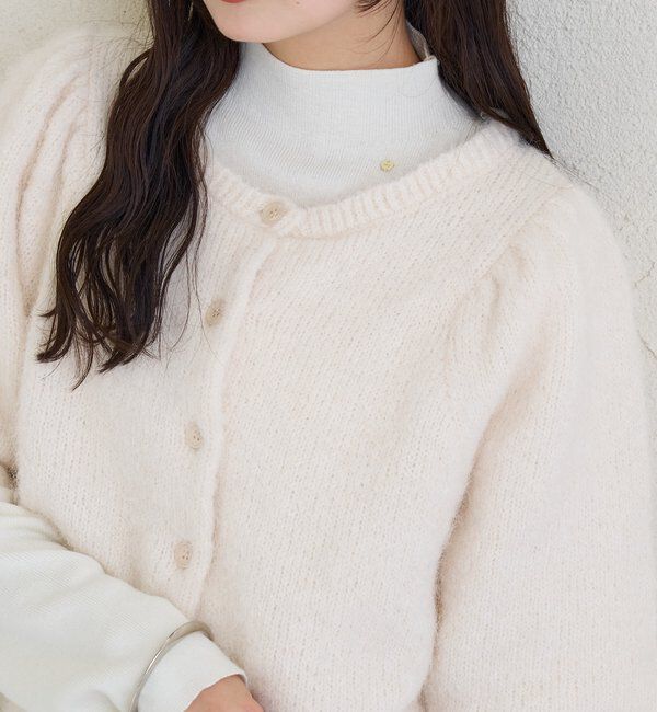  「ふわふわ半袖ニット カーディガン」|カーディガン|