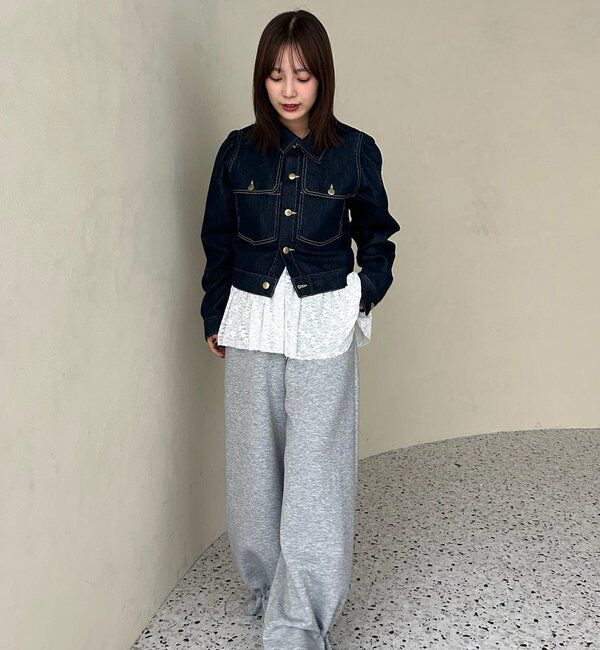  「【@sktnnm企画】金ボタンデニムパフジャケット」|ブルゾン・スタジャン|
