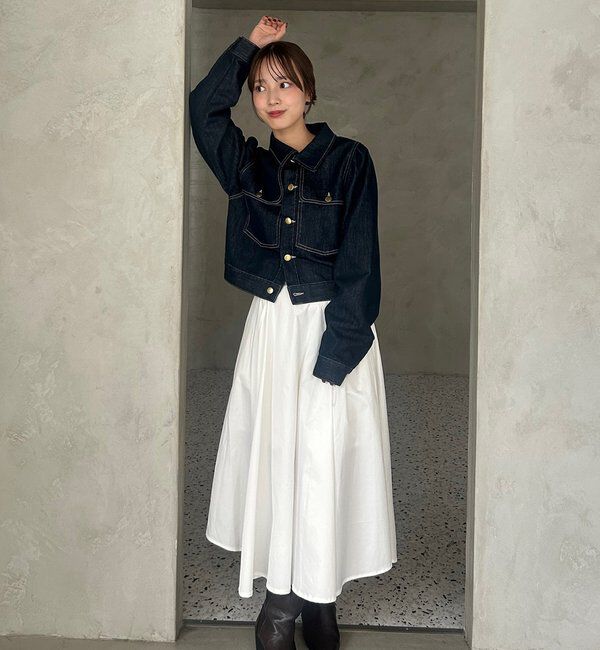  「【@sktnnm企画】金ボタンデニムパフジャケット」|ブルゾン・スタジャン|