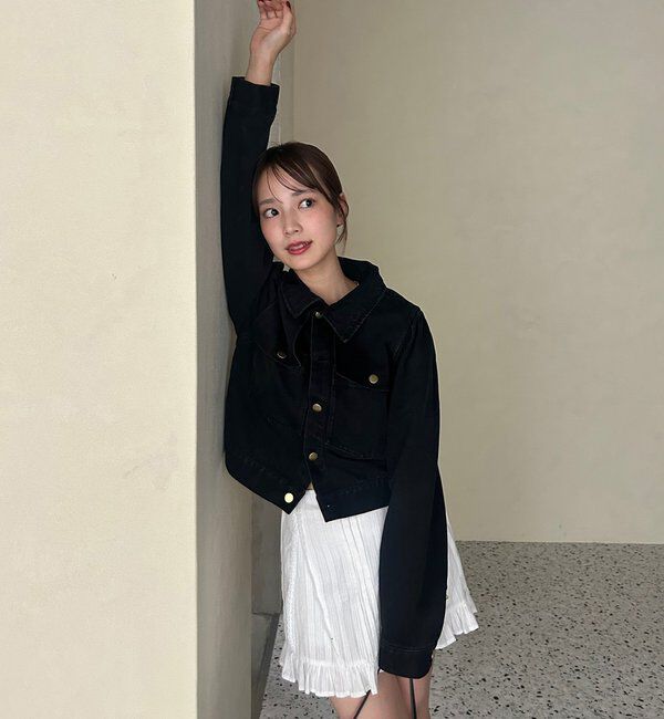  「【@sktnnm企画】金ボタンデニムパフジャケット」|ブルゾン・スタジャン|