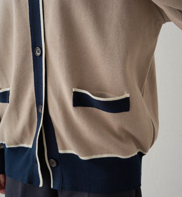  「配色ラインニットカーデ」|ニット・セーター|
