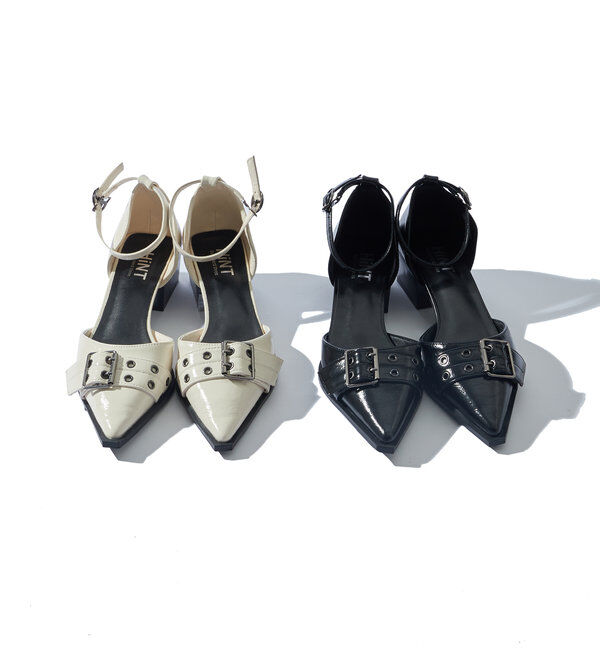  「【HiNT】 BELT STRAP MULE PUMPS」|パンプス|