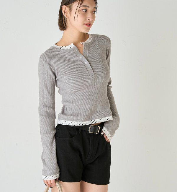  「LAYERED HENLEY KINT」|ニット・セーター|