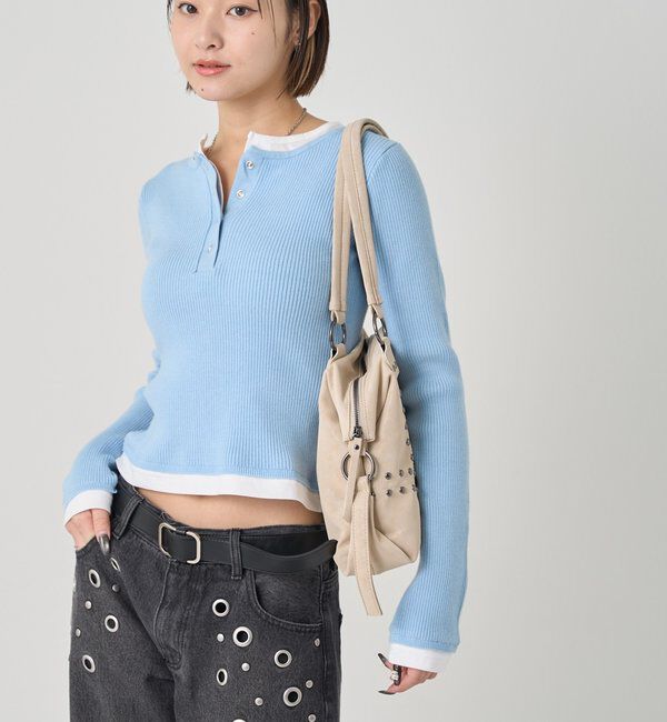  「LAYERED HENLEY KINT」|ニット・セーター|