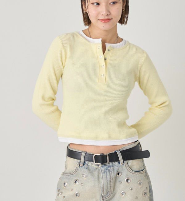  「LAYERED HENLEY KINT」|ニット・セーター|