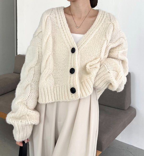  「BIGケーブルカーディガン」|カーディガン|