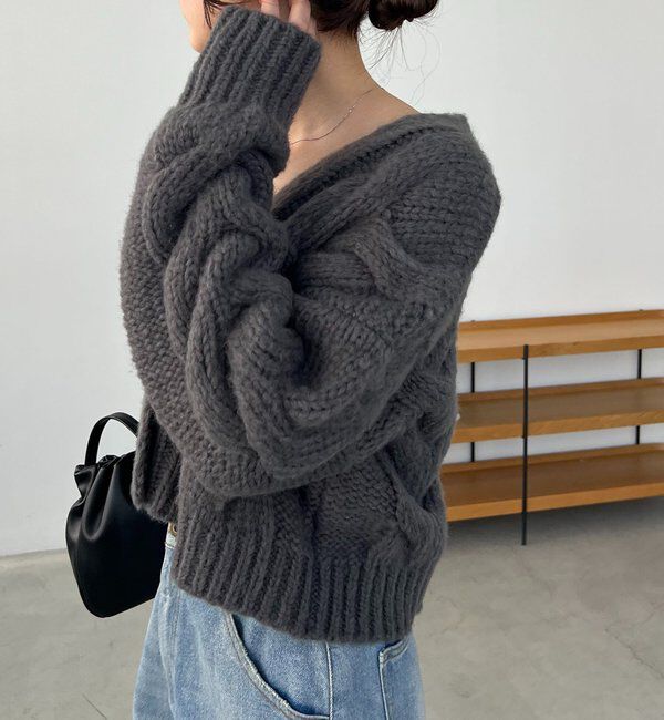  「BIGケーブルカーディガン」|カーディガン|