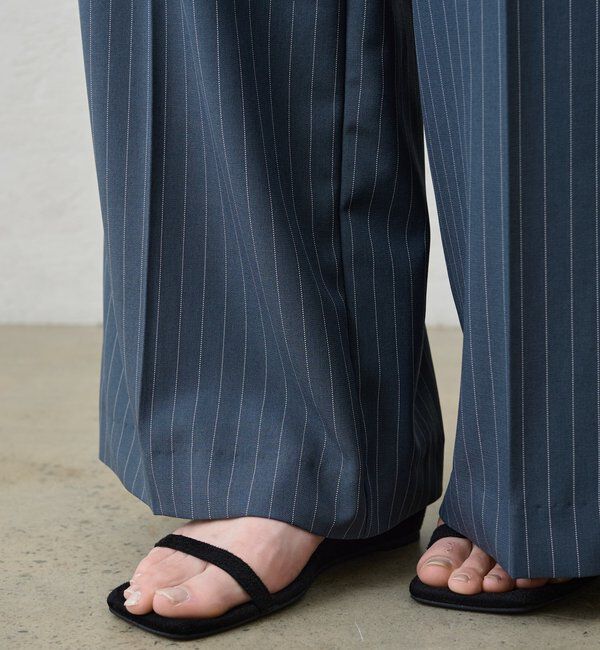  「《セットアップ着用可》ストライプウエストデザインパンツ」|チノ|