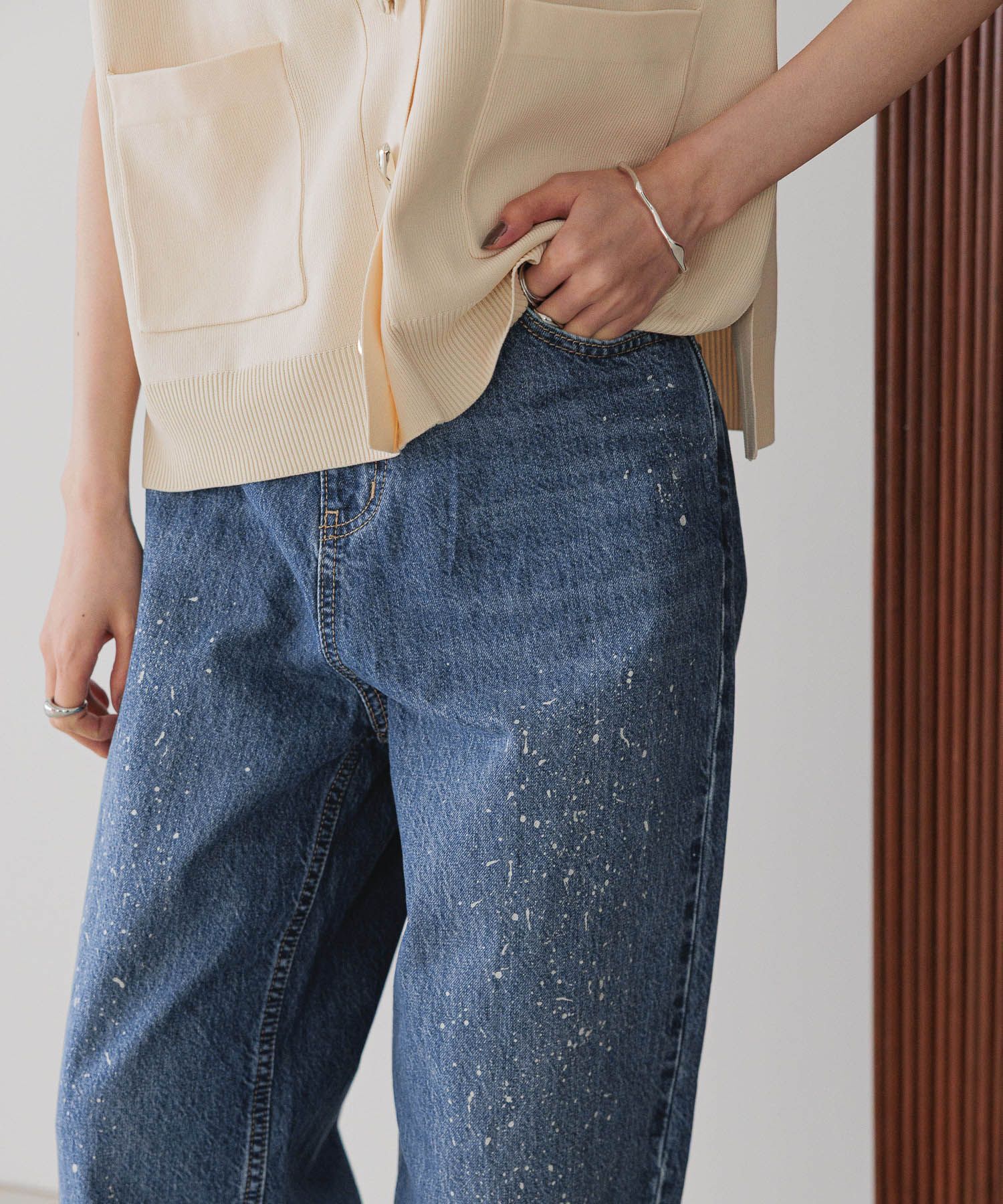 LOWRYS FARM「ワイドストレートデニム」|デニム|