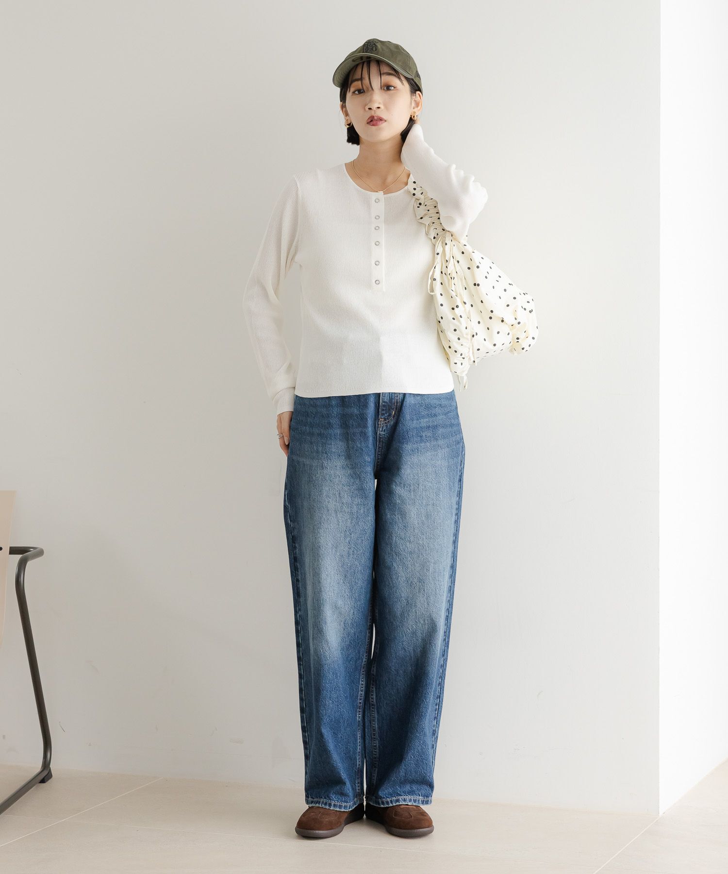 LOWRYS FARM「ワイドストレートデニム」|デニム|