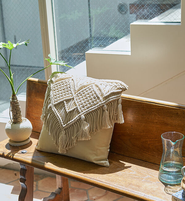 collex「マクラメクッション 中材付き45&times;45㎝」|その他|