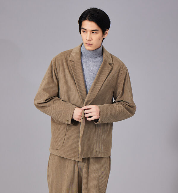 ABAHOUSE「【セットアップ対応】オルタネイト コール ストレッチ ジャケット」|その他|グレージュ