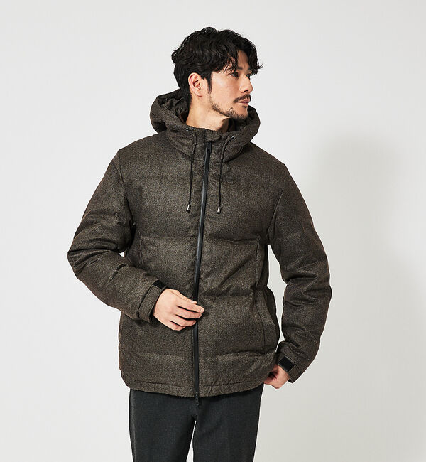 ABAHOUSE「【撥水】700FP ウールライク ダウンジャケット/フードブルゾン」|ダウン|