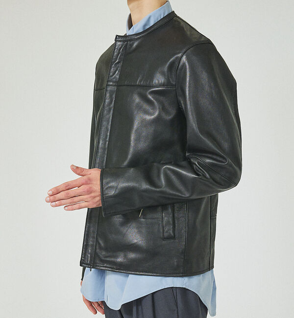 ABAHOUSE「【ナロウカラー】ラムレザー ブルゾン / シングルライダース」|その他|