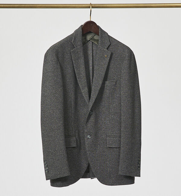 ABAHOUSE「【セットアップ対応/FLEX JACKET】ムリネ ジャージ  ジャケット」|テーラードジャケット|チャコールグレー