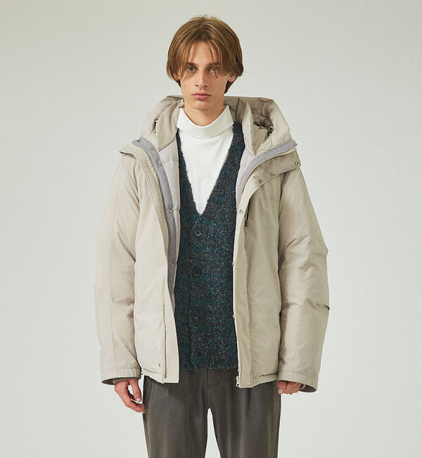 ABAHOUSE「【700FP】パファーダウンジャケット / ショートブルゾン」|ダウン|グレージュ