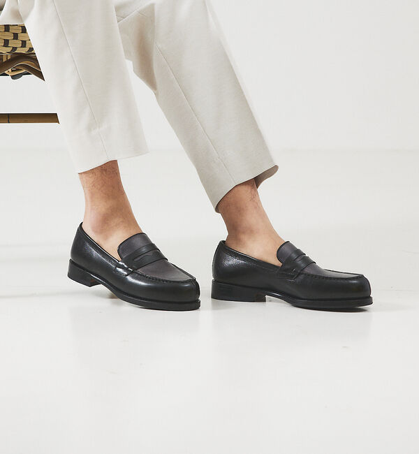 alfredoBANNISTER「グットイヤーウェルト製法 クラシック コインローファー」|ローファー|グレー