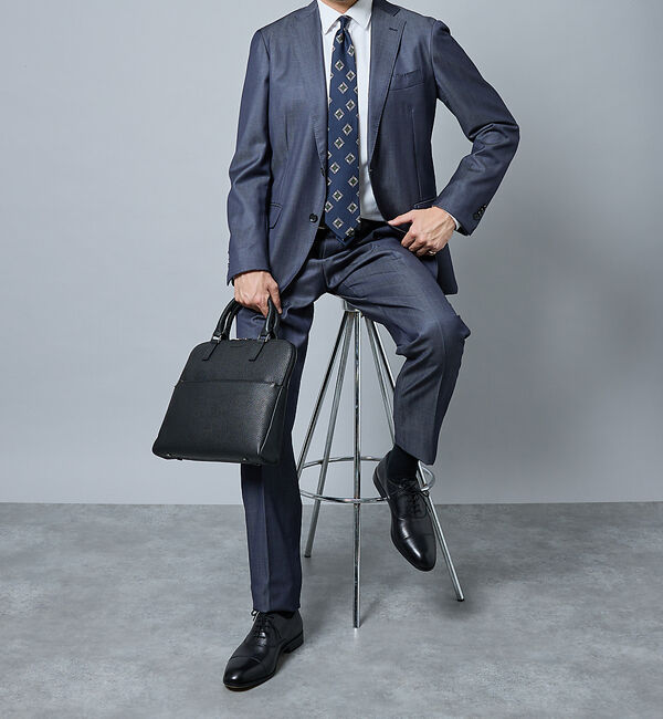 alfredoBANNISTER「【A4対応 / 通勤鞄】シボレザー ブリーフケース / ビジネスバッグ」|ビジネスバッグ|