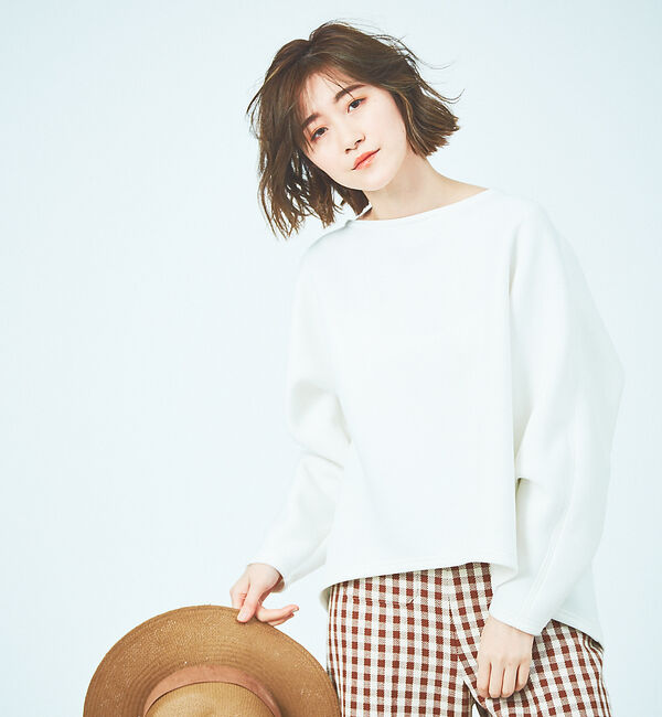 Rouge vif「ダンボールフォルムプルオーバー」|スウェット・ジャージ|ホワイト