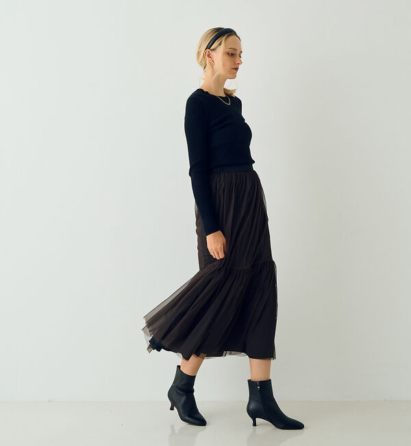 Rouge vif「リバーシブル２WAYチュールスカート」|スカート|