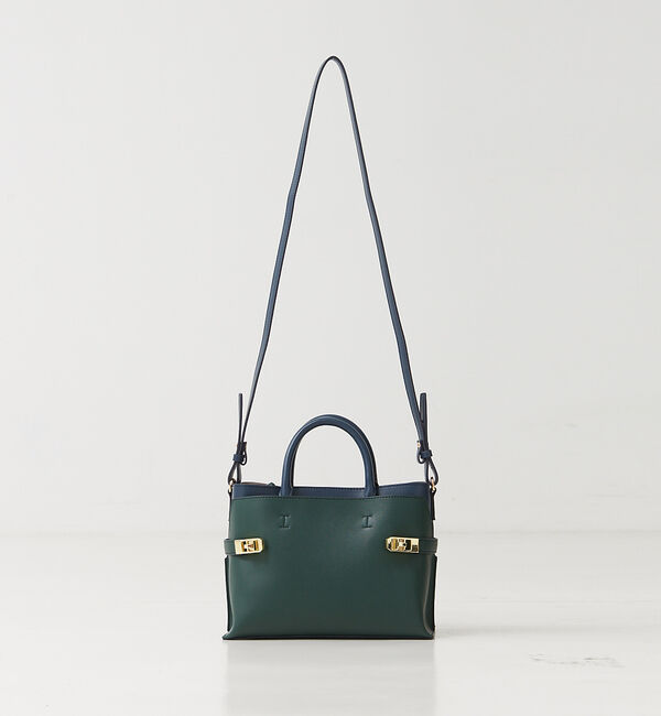 LOWELL things「【TVドラマ使用商品】Dual/ベルテッドスクエアminiトートBAG」|トートバッグ|グリーン