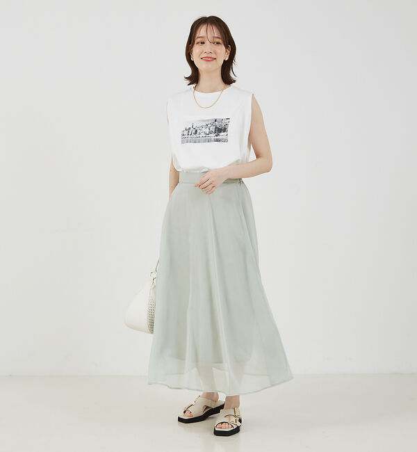 abahouse mavie「シアーフレアースカート」|スカート|