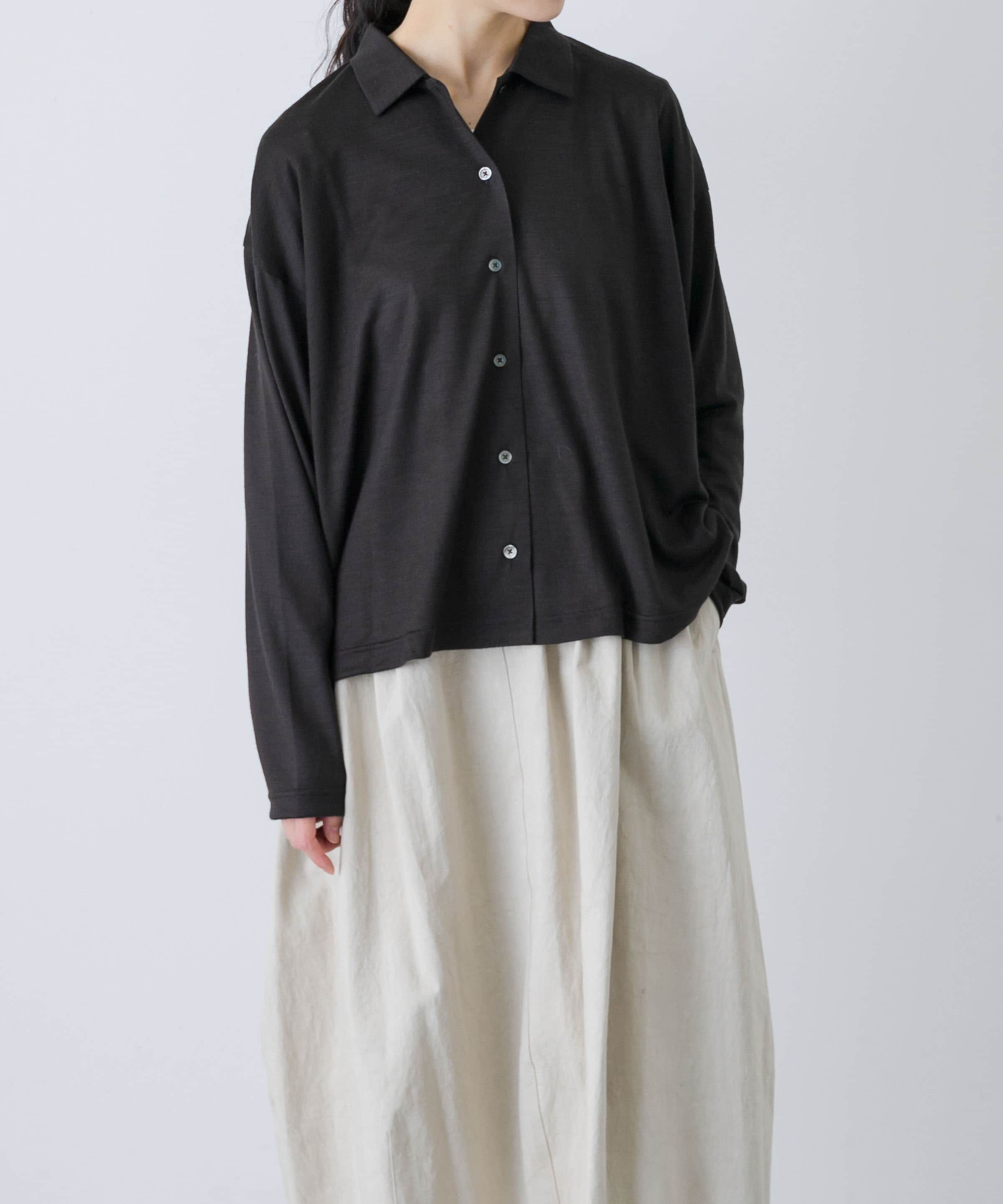 かぐれ「ウォッシャブルウールカットシャツ」|シャツ・ブラウス|スミクロ