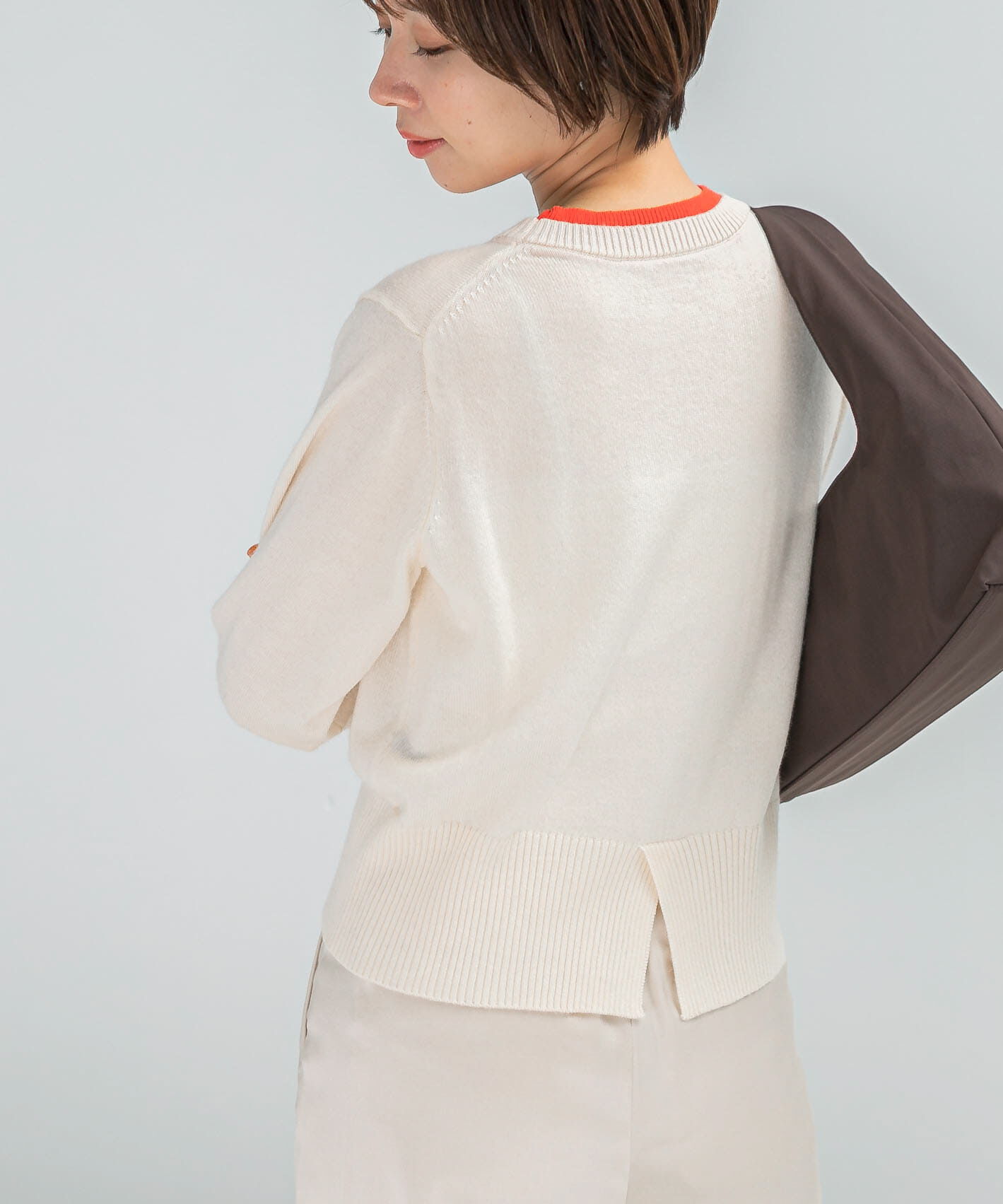 URBAN RESEARCH ROSSO「カシミヤ混バイカラーコンパクトニット」|ニット・セーター|