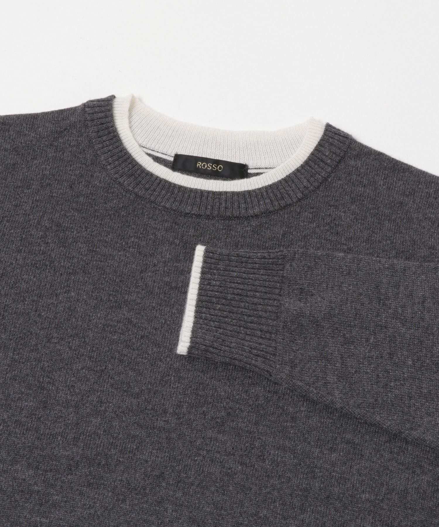 URBAN RESEARCH ROSSO「カシミヤ混バイカラーコンパクトニット」|ニット・セーター|