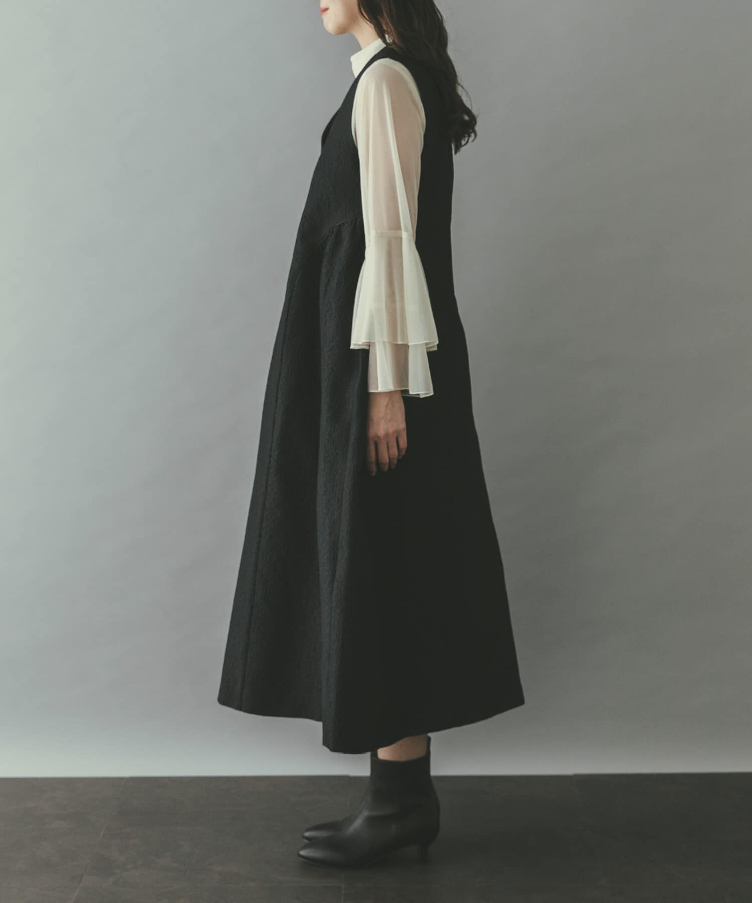 URBAN RESEARCH ROSSO「ジャガードフォルムレイヤードワンピース」|ワンピース|