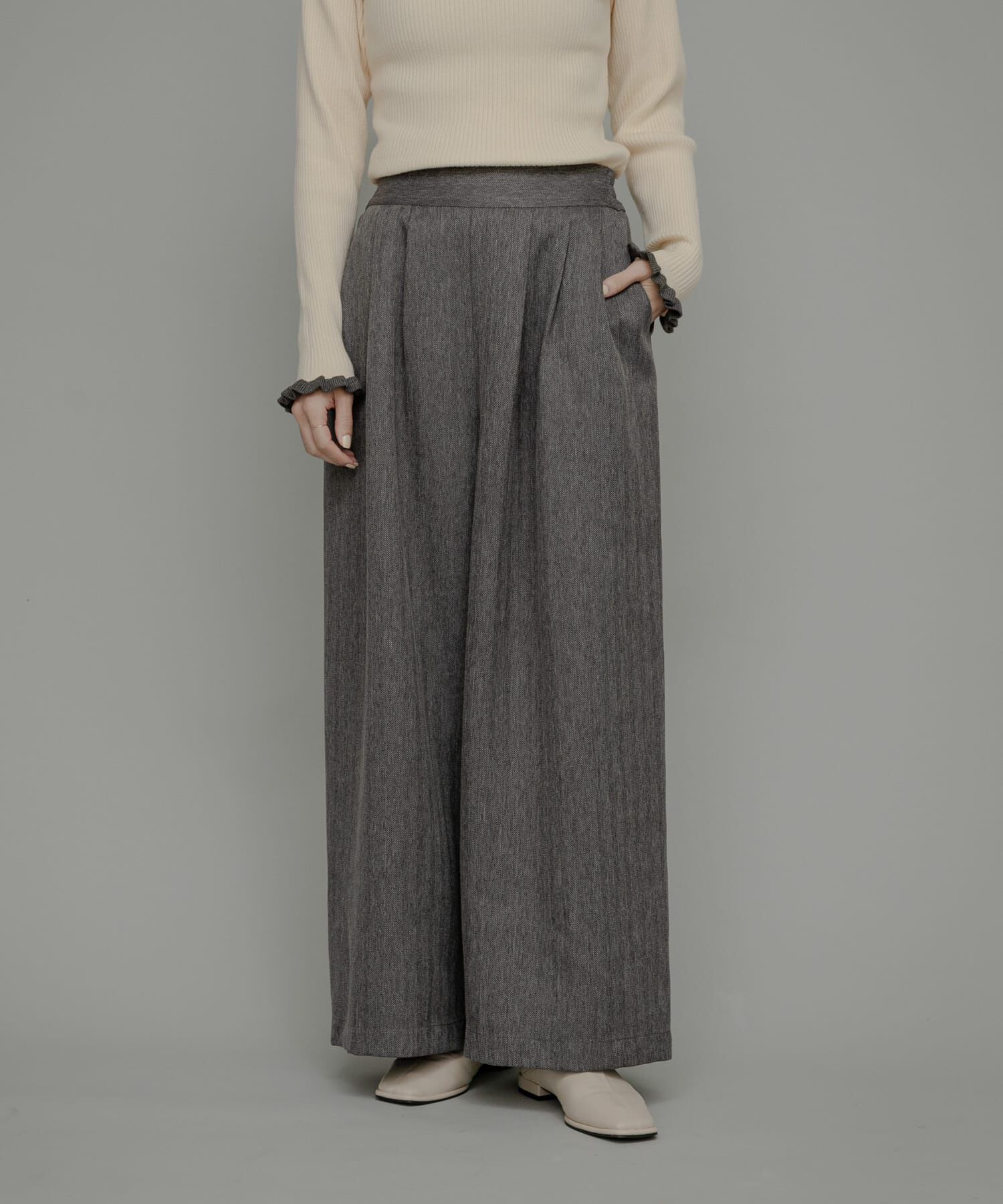 Sonny Label 「ウォッシャブルワイドタックイージーパンツ」|その他|グレー系その他