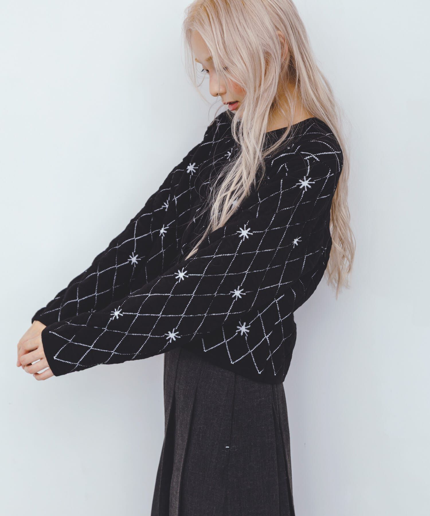  「キルティングショートカーディガン」|ニット・セーター|