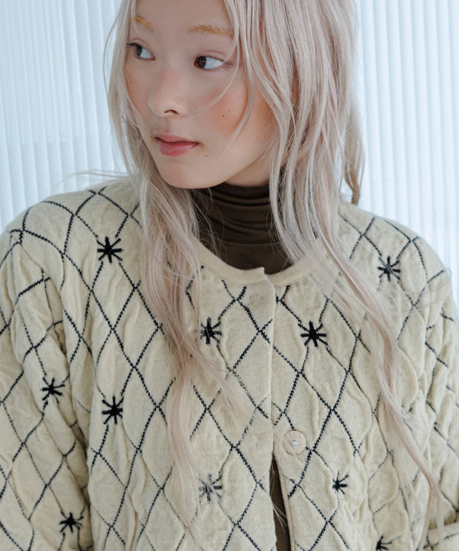  「キルティングショートカーディガン」|ニット・セーター|