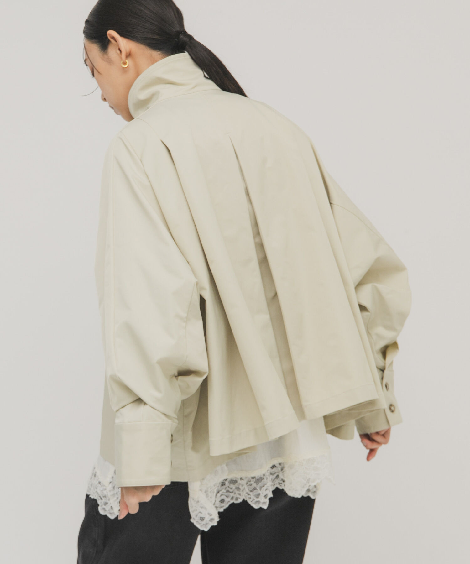  「ステンカラーマントコート」|ステンカラーコート|