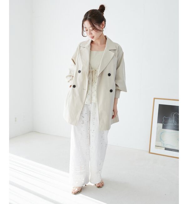 le.coeur blanc「ボリュームスリーブライトトレンチコート」|トレンチコート|