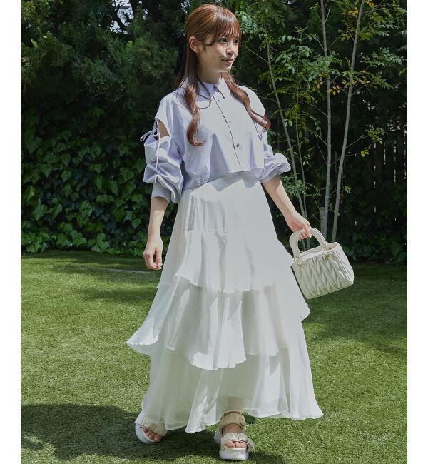  「オープンショルダーショートシャツ」|シャツ・ブラウス|