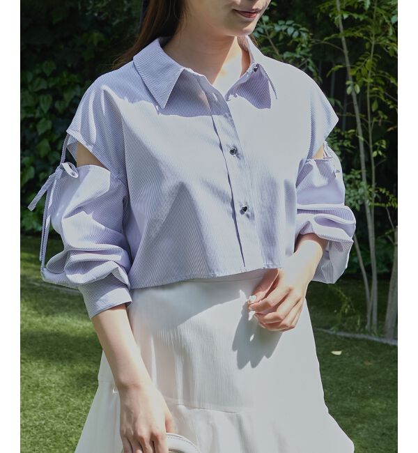  「オープンショルダーショートシャツ」|シャツ・ブラウス|