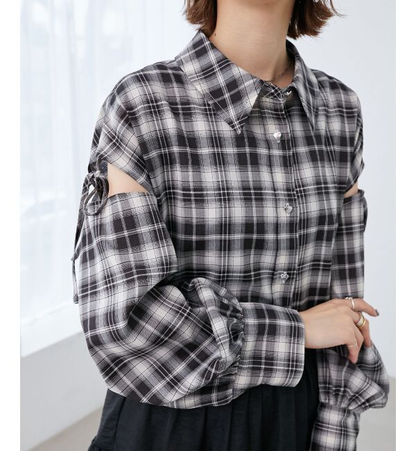  「オープンショルダーショートシャツ」|シャツ・ブラウス|