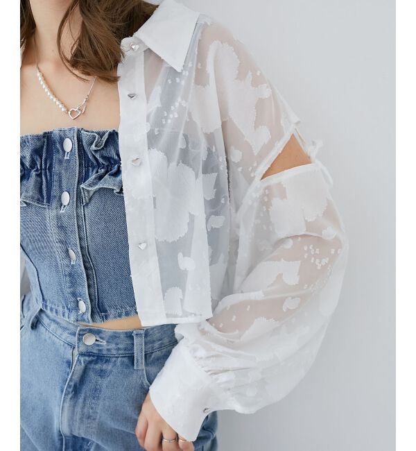  「オープンショルダーショートシャツ」|シャツ・ブラウス|