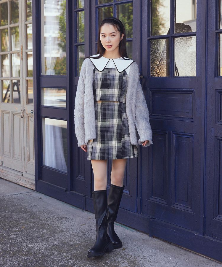 earth music&ecology「なみなみ起毛Vネックカーディガン」|カーディガン|