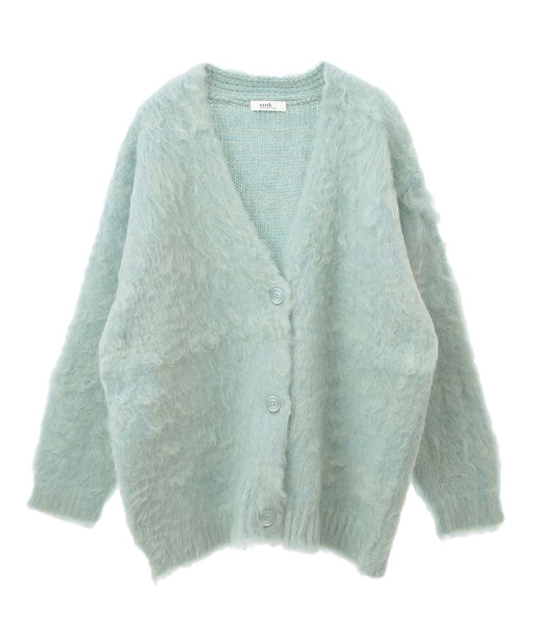 earth music&ecology「なみなみ起毛Vネックカーディガン」|カーディガン|