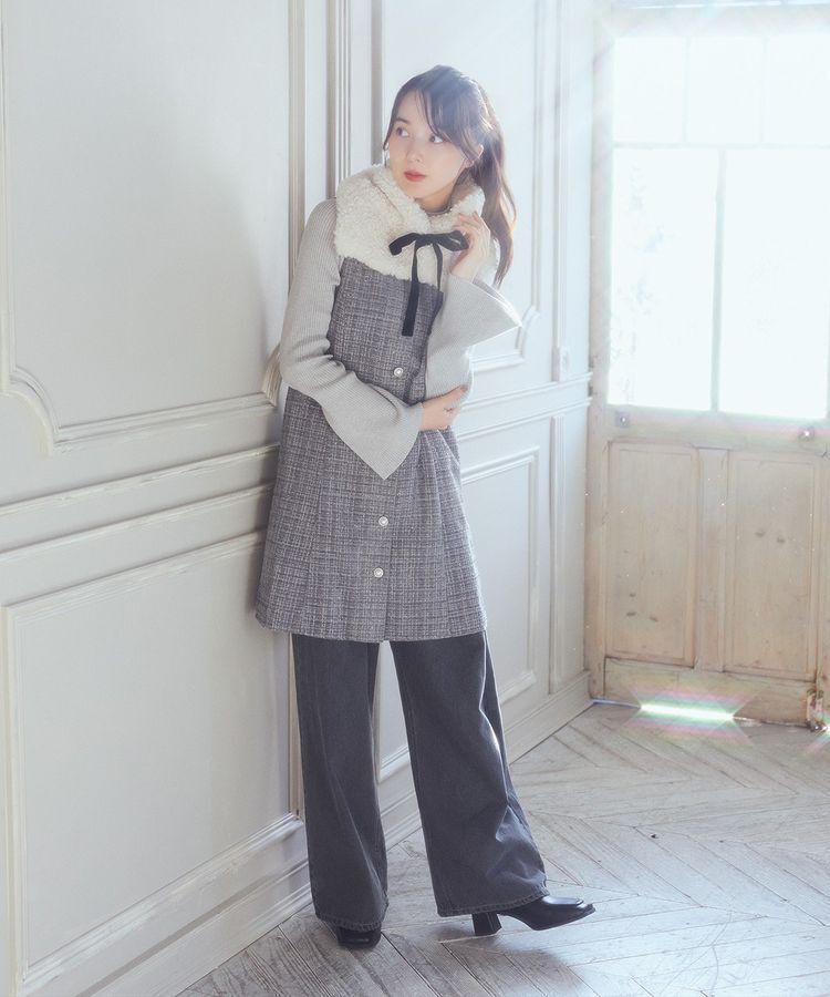 earth music&ecology「フレアスリーブプルオーバー」|ニット・セーター|