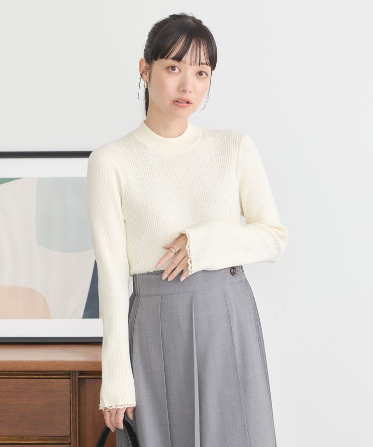 earth music&ecology「ナローケーブルプルオーバー」|ニット・セーター|