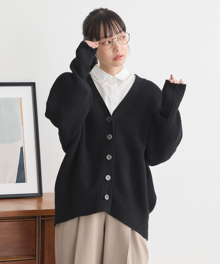 earth music&ecology「アンチピリングVネックカーディガン」|カーディガン|