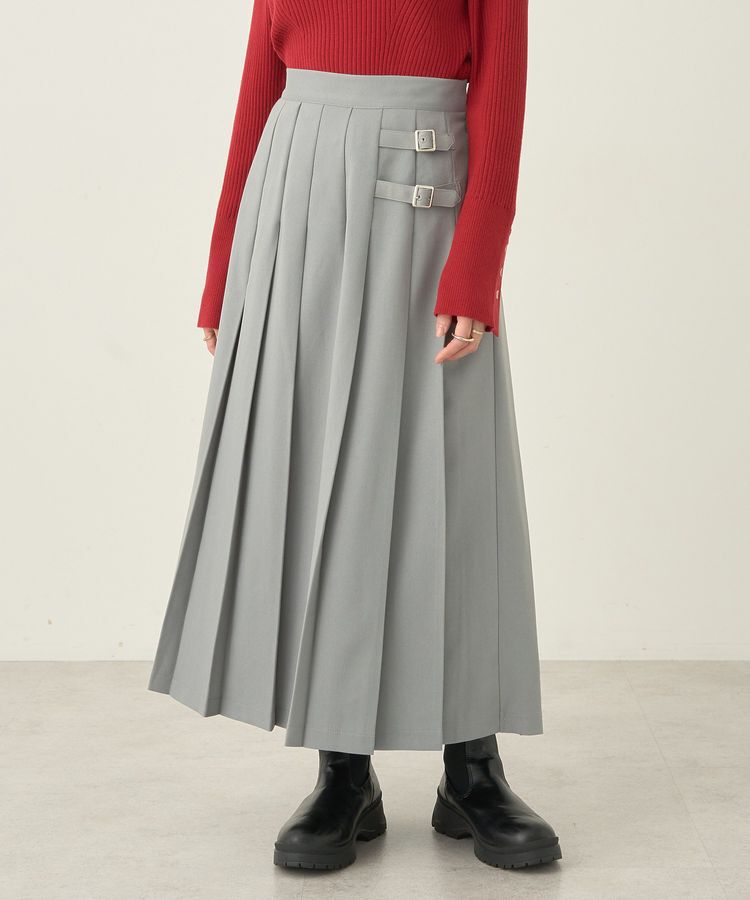 earth music&ecology「サイドバックルプリーツスカート」|スカート|