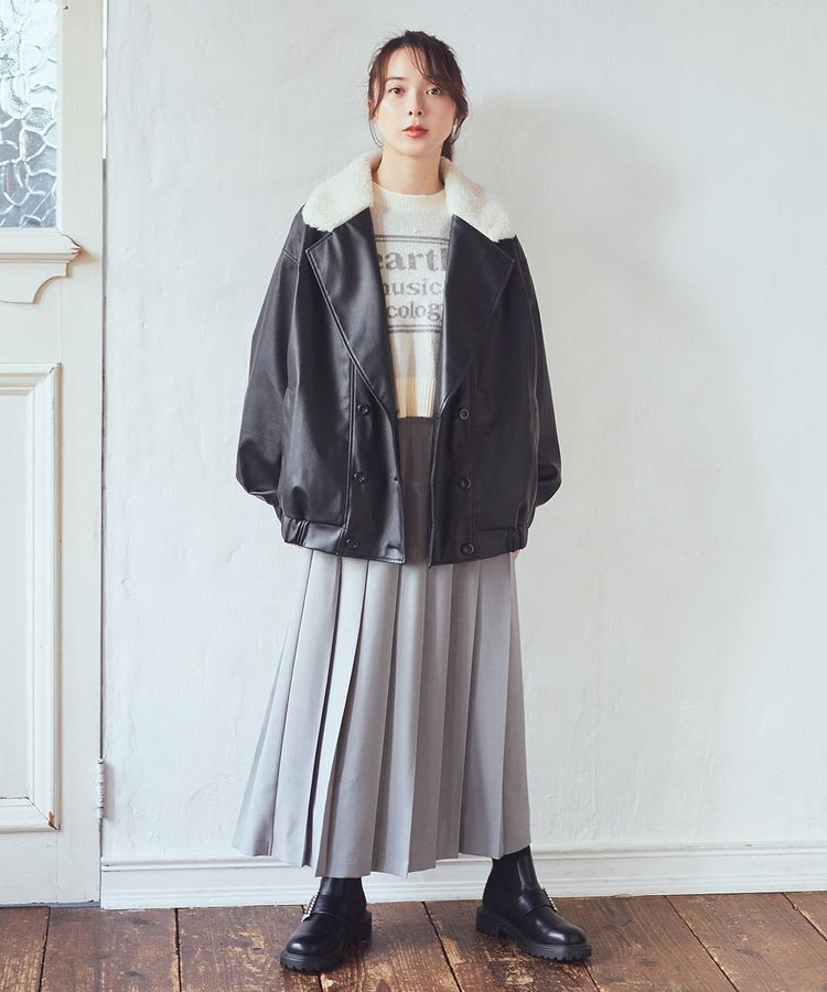 earth music&ecology「サイドバックルプリーツスカート」|スカート|